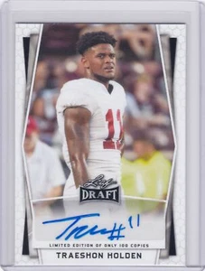 2022 Leaf Draft Red Box Base Auto Traeshon Holden Rookie Oregon /100 - Picture 1 of 2