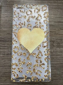 For Samsung Galaxy A03s A13 5G A53 A32 Cover leopard & Gold Heart Design - Picture 1 of 3