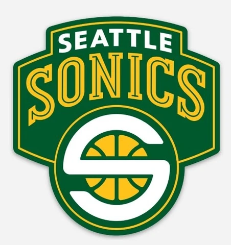 Vintage Seattle Supersonics MAGNET - Former NBA Oklahoma City Thunder Cover