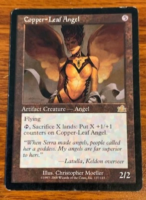 2000 Mtg Magic the Gathering Prophecy Copper-Leaf Angel #137/143 - Image 1 of 2