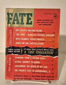 FATE, January 1966, Paranormal, Dreams, Glassboro Miracles Occult UFO Magazine - Imagen 1 de 9