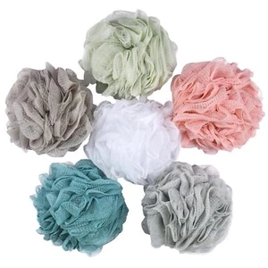 6 Pcs Shower Pouf 60g Bath Loofah Shower Sponge Loofahs Exfoliating Mesh Puff... - Picture 1 of 8