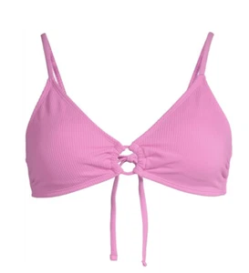 No Boundaries Juniors Girls Size LG 11-12 Pink Rib Triangle Swimsuit Top - Picture 1 of 11
