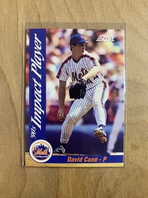 1992 SCORE IMPACT PLAYERS DAVID CONE NEW YORK METS #90 - Image 1 of 2