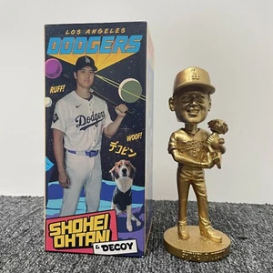 Dodgers Shohei Otani & Señuelo Ohtani & Dekopin Bobblehead Oro 2024 NUEVO - Imagen 1 de 7