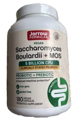 Jarrow Formulas Saccharomyces Boulardii Pre Probióticos + MOS 180 Cápsulas Vegetarianas Foto 1 de 4