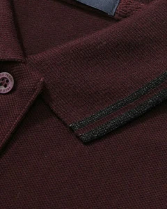 FRED PERRY TWIN TIPPED POLO SHIRT G3600 G21 DEEP MAHOGANY NEW WITH TAGS SIZE 14 - Picture 1 of 6