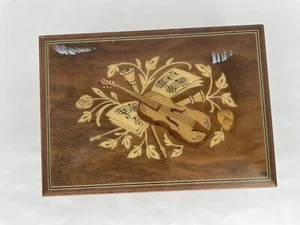 VTG Romance Reuge Swiss Movement Italian Inlaid Music Box Canon In D Pachelbel - Picture 1 of 10