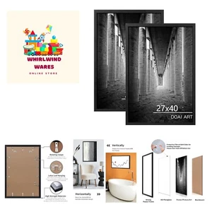 27x40 Poster Frame Black 2 Pack, Poster Frames 27 x 40 inches or 27x40 Pictur... - Picture 1 of 8