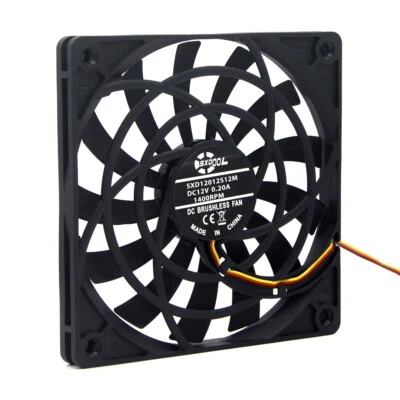 SXDOOL 120mm 12mm Slim Computer PC Mute Cooling Fan 120X12mm DC 12V 3-Pin Quiet  - Image 1 of 4