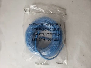 Premium cat 5 utp patch cable ul etl verified 100ft stranded molded - Picture 1 of 6