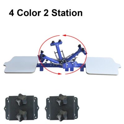 INTBUYING 4 colores 2 estaciones serigrafía Mahince hágalo usted mismo impresora de prensa Foto 1 de 4