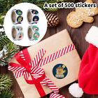 500Pcs Merry Christmas Stickers Seal Labels DIY Gift Baking Package Decor