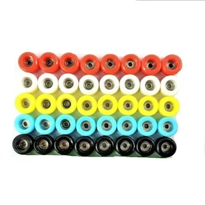 96mm Wood Fingerboard Skateboard Bearing Wheels Trucks Nut Screw Accessories Toy - Picture 1 of 13