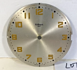 Vintage Gilbert 1807 Metal Clock Face 5 1/2" Dial Replacement Part Lot #44 - Picture 1 of 6
