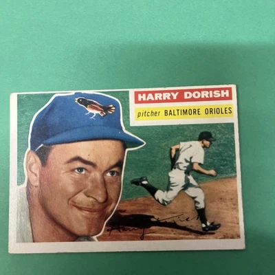 1956 Topps Harry Dorish #167 - Baltimore Orioles - mark on back   - Image 1 of 3