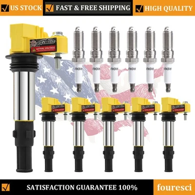 For 2005-2007 Cadillac CTS 2.8L V6 6 Coil Packs and Spark Plugs HIGH PERFORMANCE - Image 1 of 4