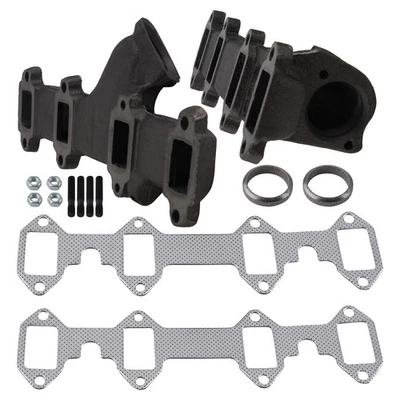 Colector de escape de hierro fundido derecho+izquierdo para Ford F100-F350 352 360 390 V8 1965-1976 nuevo Foto 1 de 4