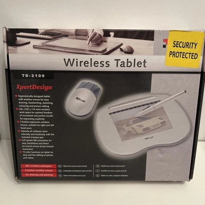 Trust TB-2100 Wireless Grafiktablett Digital Pen Mouse T2710 SK27 - Bild 1 von 4