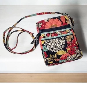 Vera Bradley Retired “Happy Snails” Quilted Floral Crossbody Bag Flap Front - Picture 1 of 10
