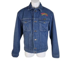 Wrangler Cowboy Denim Jacket 74145PW Western Mens M Trucker Pro Rodeo Y2K - Picture 1 of 15