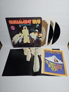 Parliament ~Live~P.Funk Earth Tour (2LP) WITH Poster/Transfer* Vinyl VG+ - Imagen 1 de 14