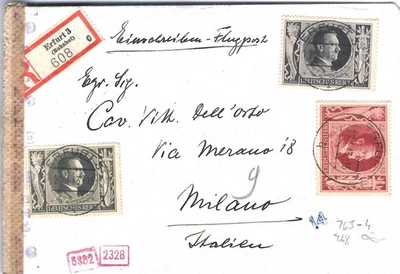 WW2 WWII German Third Reich used  cover registered to Italy - Image 1 of 2