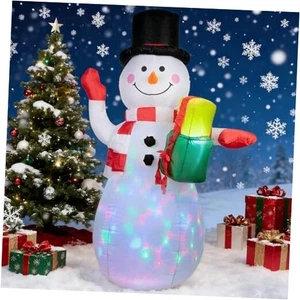 6FT Christmas Inflatables Snowman Blow Ups Christmas Decorations Outdoor with  - Picture 1 of 7