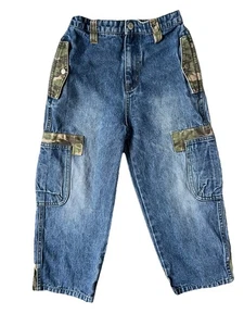 Snapoodles Camo Patch Denim Cargo Jeans – Boy’s Size 6 - Picture 1 of 5