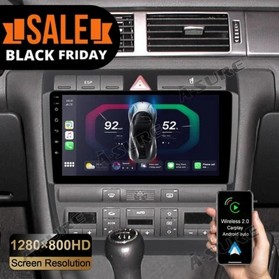 2+32G Carplay Android13 Autoradio GPS WIFI Für Audi A6 4B2 4B5 C5 1997-2005 1Din - Bild 1 von 4