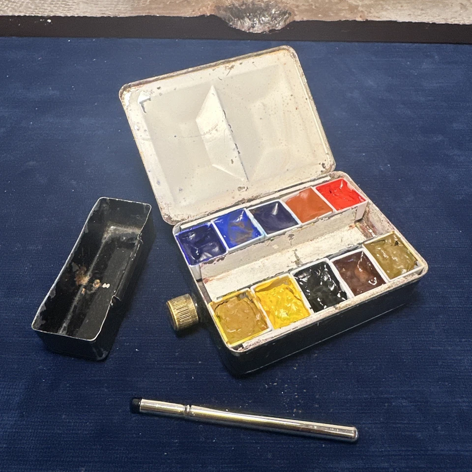 Antique Windsor & Newton Watercolour  travel palette  professional paint - Image 1 of 4