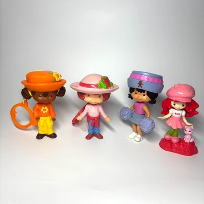 Strawberry Shortcake 3.5" McDonald's Happy Meal Dolls - LOT of 4 - Image 1 of 4