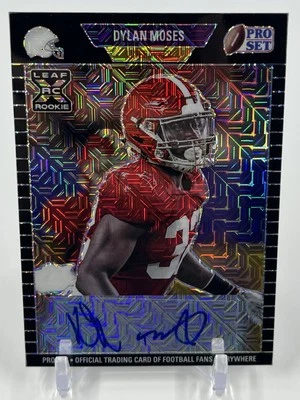 2021 Pro Set Metal Dylan Moses Black Mojo Refractor Auto RC Jags Alabama #7/15 - Image 1 of 3
