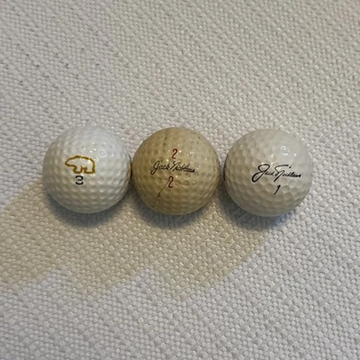Lot Of 3 Vintage Nicklaus Golf Balls Including Golden Bear - Image 1 of 4
