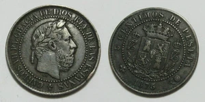 ZALDI2010 - CARLOS VII, 5 CENTIMOS 1875 REVERSE TURNED 5th - Picture 1 of 1