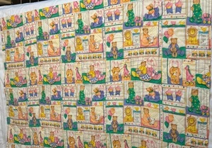 "Manta ligera Pink Bunnies, osos, cachorros y más 42""x28"" con respaldo a cuadros" - Imagen 1 de 4