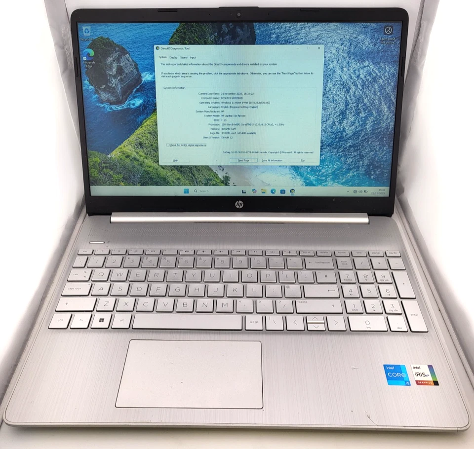 HP 15s-fq5021na Laptop - i5-1235U - 8GB RAM - 256GB SSD - Image 1 of 4