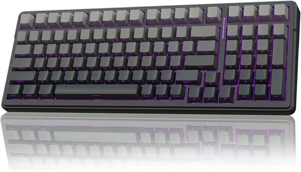 Aula F99 Pro Mechanical Keyboard Wireless Side Pinned Black Gaming Keyboard NEW - Image 1 of 1