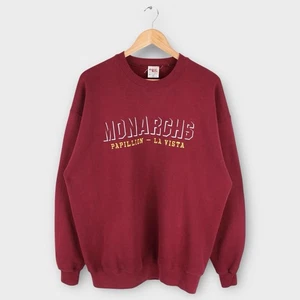 Sudadera De Colección Papillion-La Vista Monarchs XL Granate Nebraska High School - Imagen 1 de 4