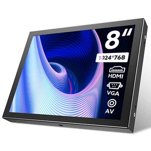 Eyoyo 8inch 1024*768 Monitor 5V 2A USB Powered HDMI/VGA/AV Computer CCTV Display - Bild 1 von 13