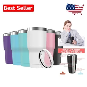 30oz Stainless Steel Travel Mug - 6 Pack Insulated Tumblers for Hot/Cold Drinks - Picture 1 of 8