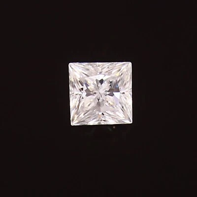 White D Color VVS1 Moissanite Princess Cut Gemstone Lab Created Diamond 4x4 MM - Image 1 of 4