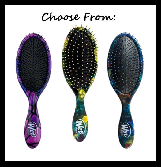 Wet Brush Detangler - NIGHT FLORAL - Purple / Blue / Butterfly - CHOOSE FROM: - Image 1 of 1
