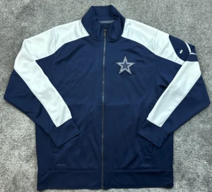 Nike Dallas Cowboys Hoodie XL Blue White Full Zip Pullover Sweatshirt On Field - Picture 1 of 15