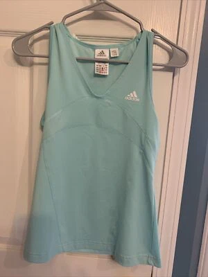 Adidas Sin Mangas Mujer Running/Tenis Top Verde Azulado EE. UU. Med (AD4001) Reducido Foto 1 de 4