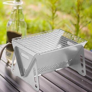 Barbecue Grill Camping Stove Desk Tabletop Fire Pit Burning Grill Folding Grill - Picture 1 of 7