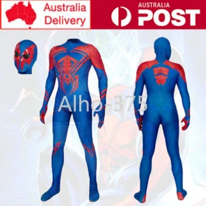 Kids Adults Spiderman 2099 Cosplay Costume Across the Spider Verse Jumpsuit - Picture 1 of 20