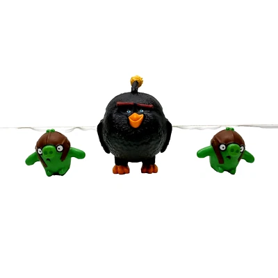 Rovio Green Pig and Black Bomb Angry Bird Mcdonald's Happy Meal Figures Set of 3 - Image 1 of 4