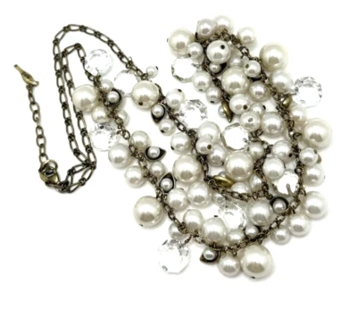 Collar largo Chloe + Isabel imitación perlas y cuentas de cristal racimo declaración 34" Foto 1 de 4