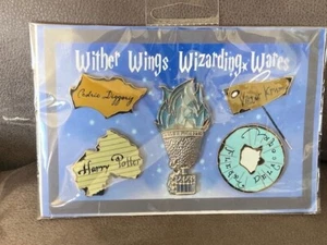 Harry Potter Goblet Of Fire Champion Names Pin Set Wither Wings Wizarding Ware - Picture 1 of 1